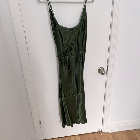 NWOT Zara Silky Wrap Dress - Picture 8 of 8